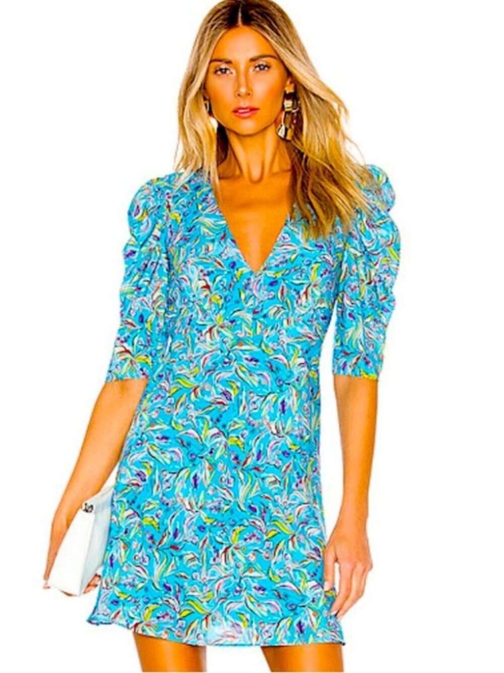 NWT Saloni Colette 100% Silk Mini Dress Size US 8